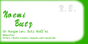 noemi butz business card